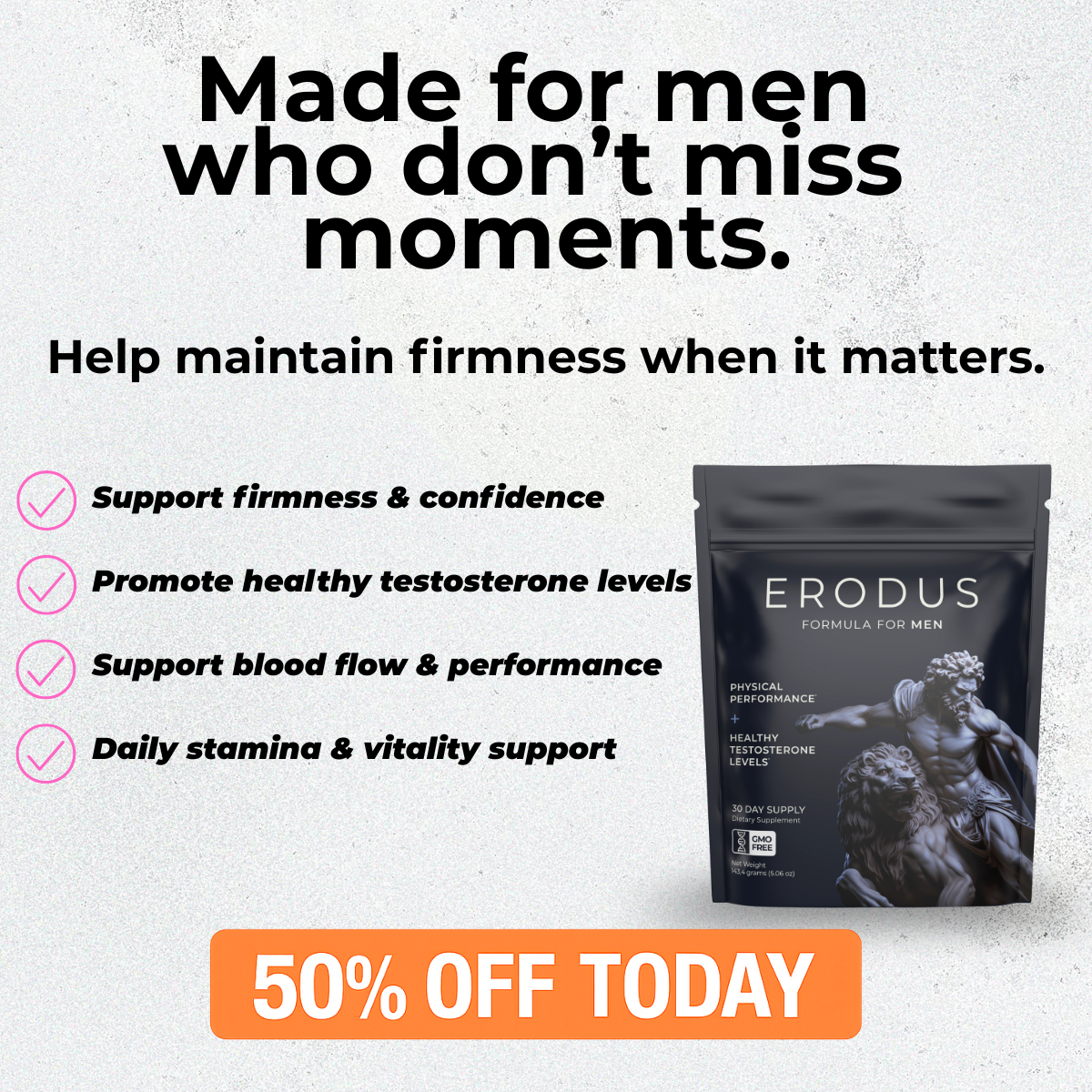 Erodus Formula For Men Facebook ad