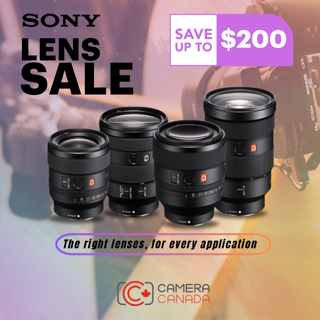 Camera Canada Facebook ad: Up to $200 Off Sony Lenses