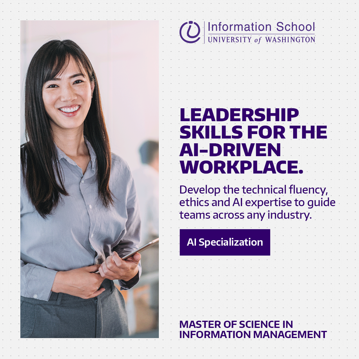 University of Washington Information School Facebook ad