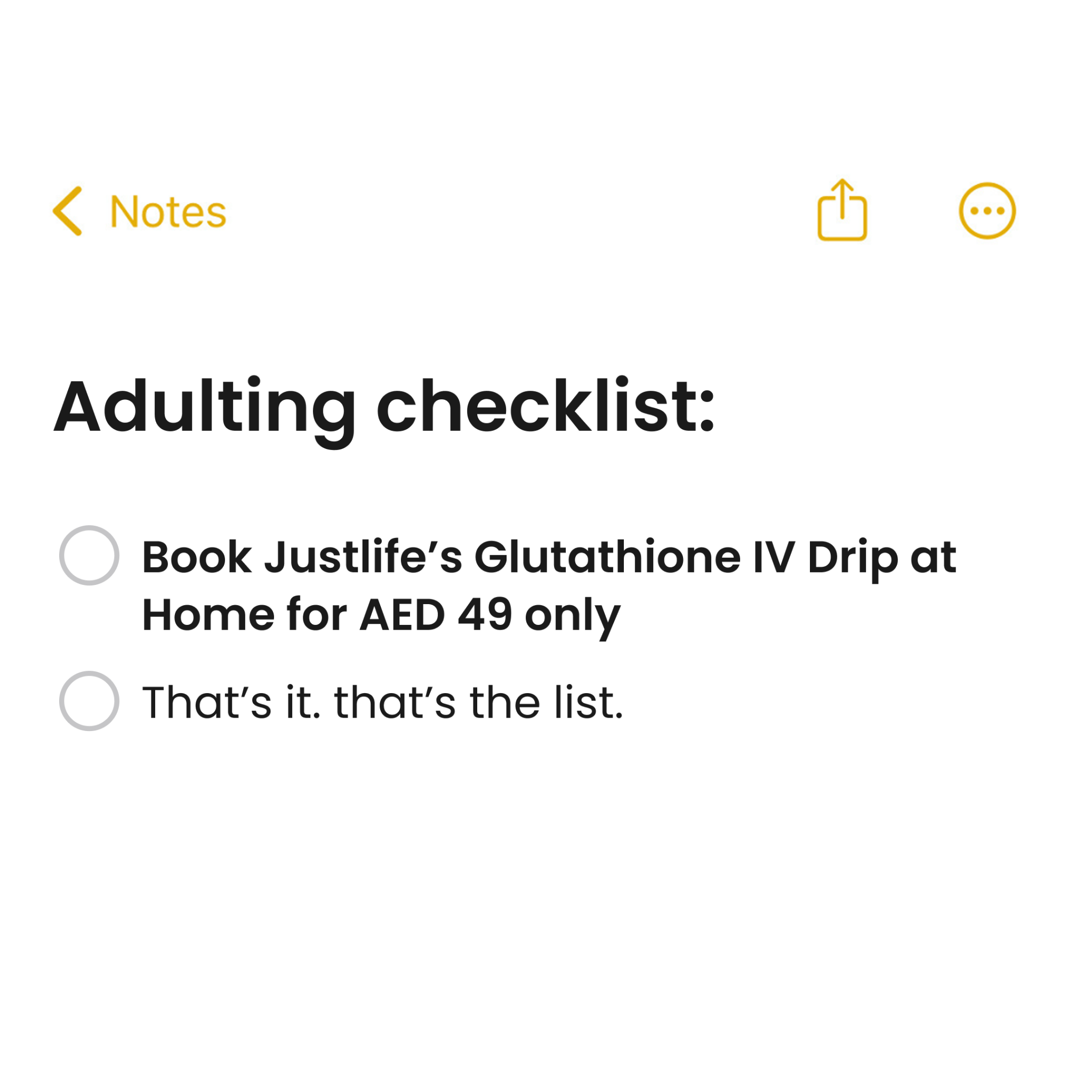 Justlife UAE Facebook ad
