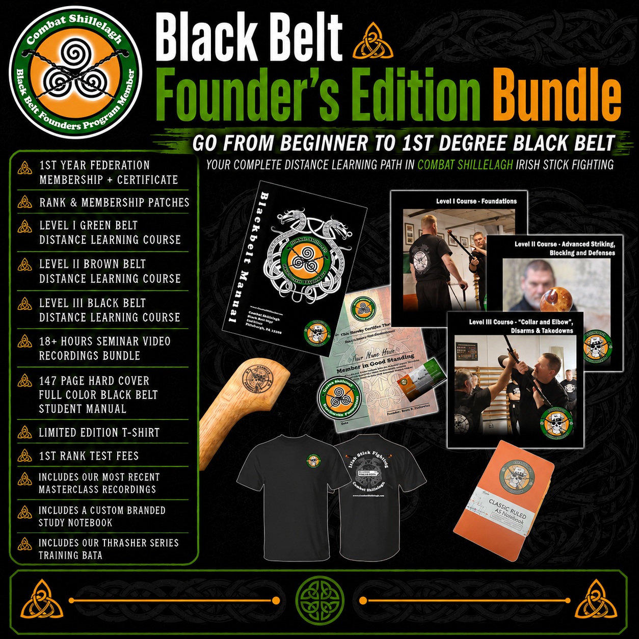 Combat Shillelagh Facebook ad: Black Belt Founder's Edition Bundle