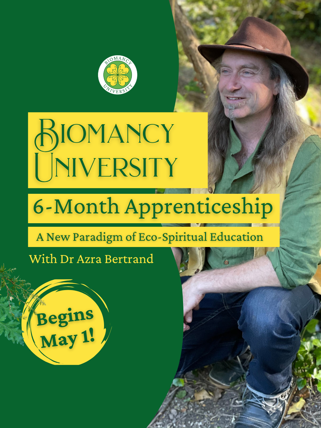 Biomancy Facebook ad: An Eco-Spiritual Apprenticeship