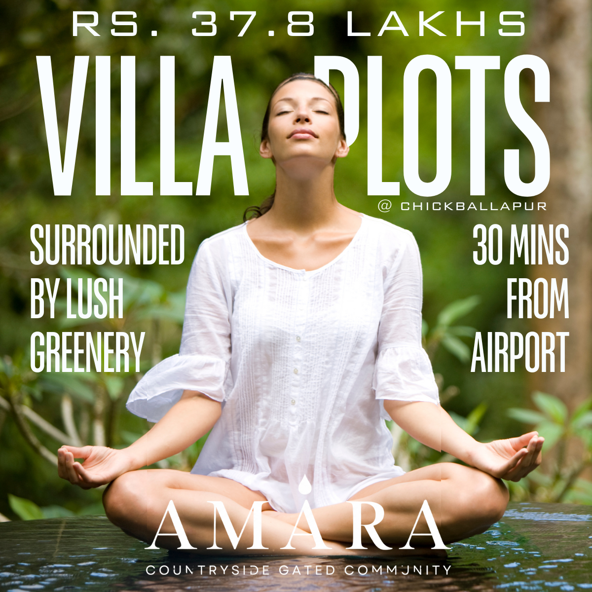 Amara - Countryside Gated Community Facebook ad: Villa Plots @ Chikkabalapur | Rs. 37.8 Lacs