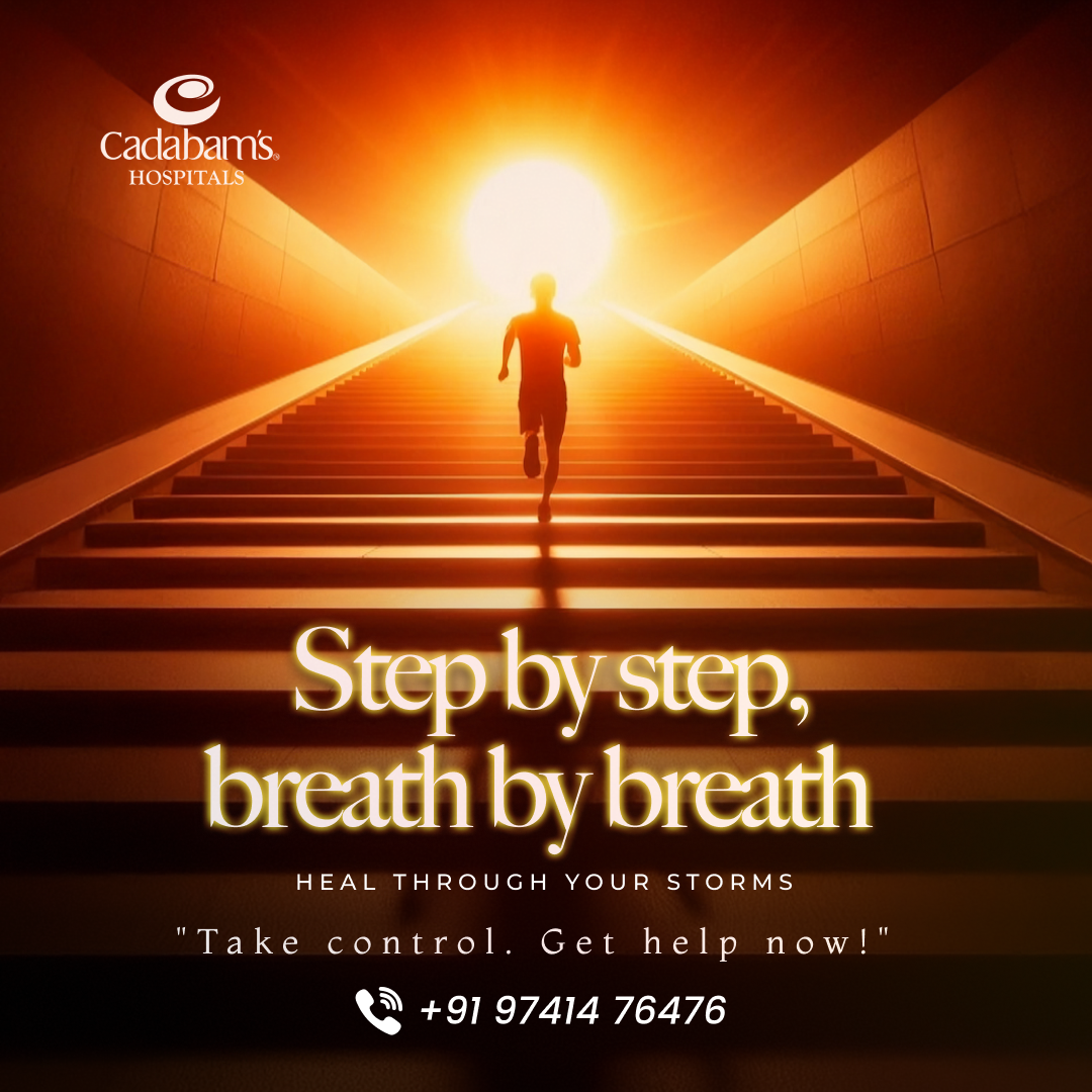 Cadabam's Hospitals Facebook ad: Take Control of Your Life, Overcome Addiction Today