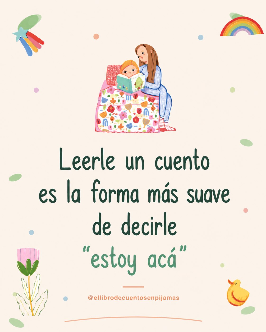 Cuentos en pijamas Facebook ad: A veces no hace falta decir mucho.