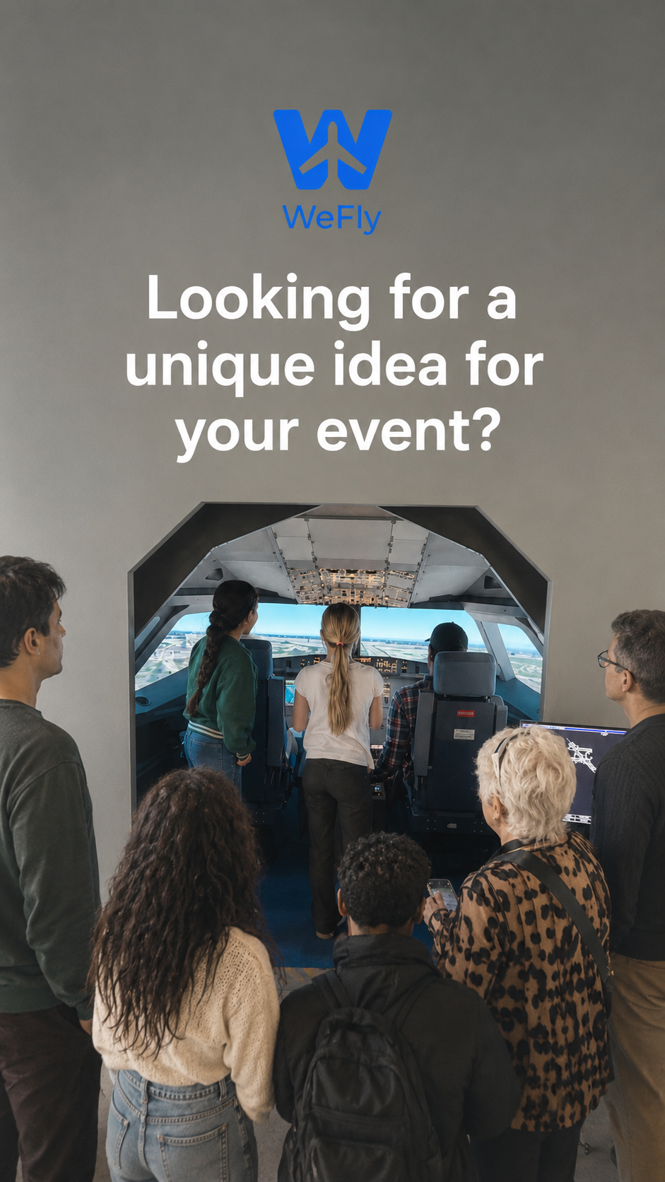 WeFly Facebook ad: Step into a full-scale Boeing 737 MAX or…