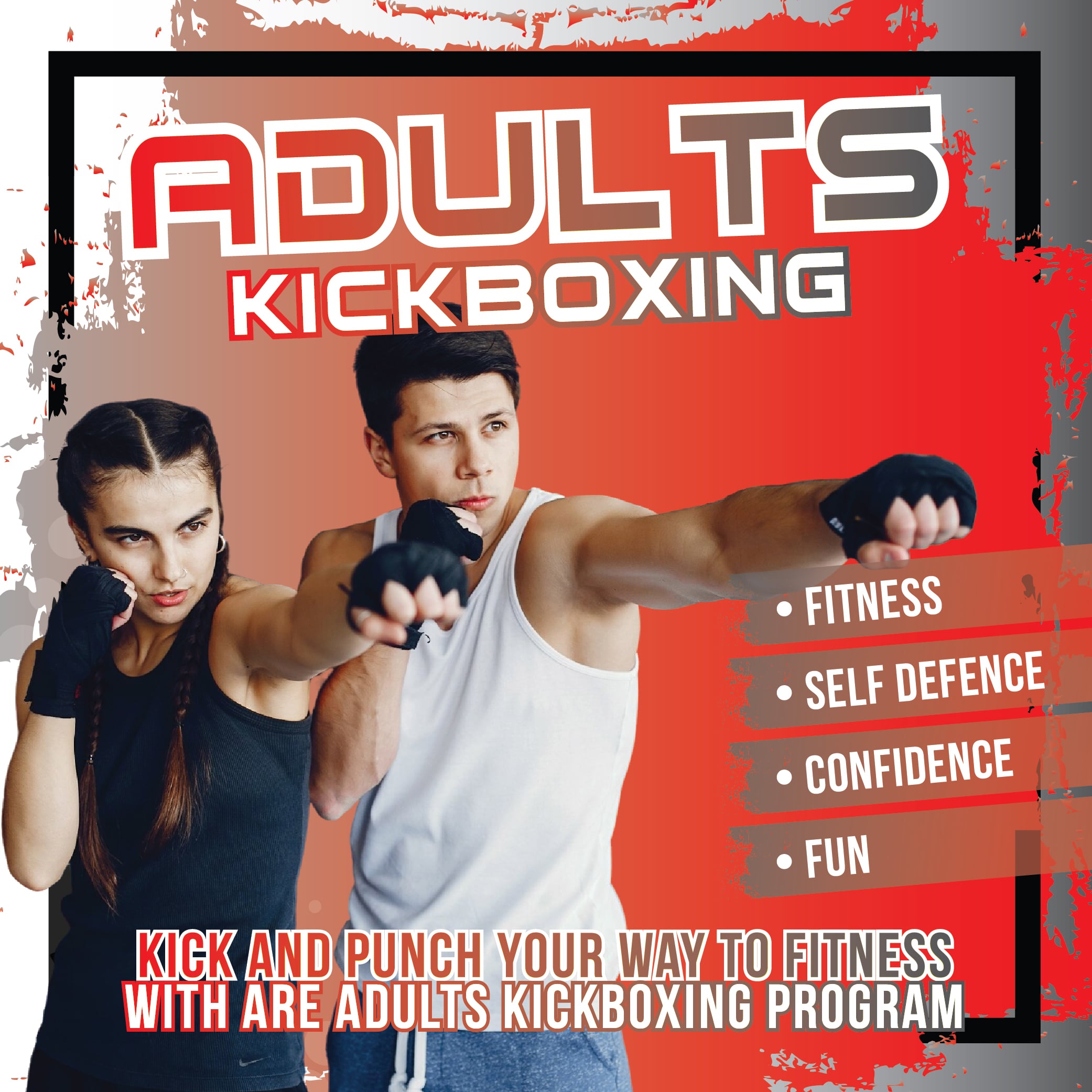Kicks Newhaven Facebook ad: Adult Kickboxing Classes, Newhaven