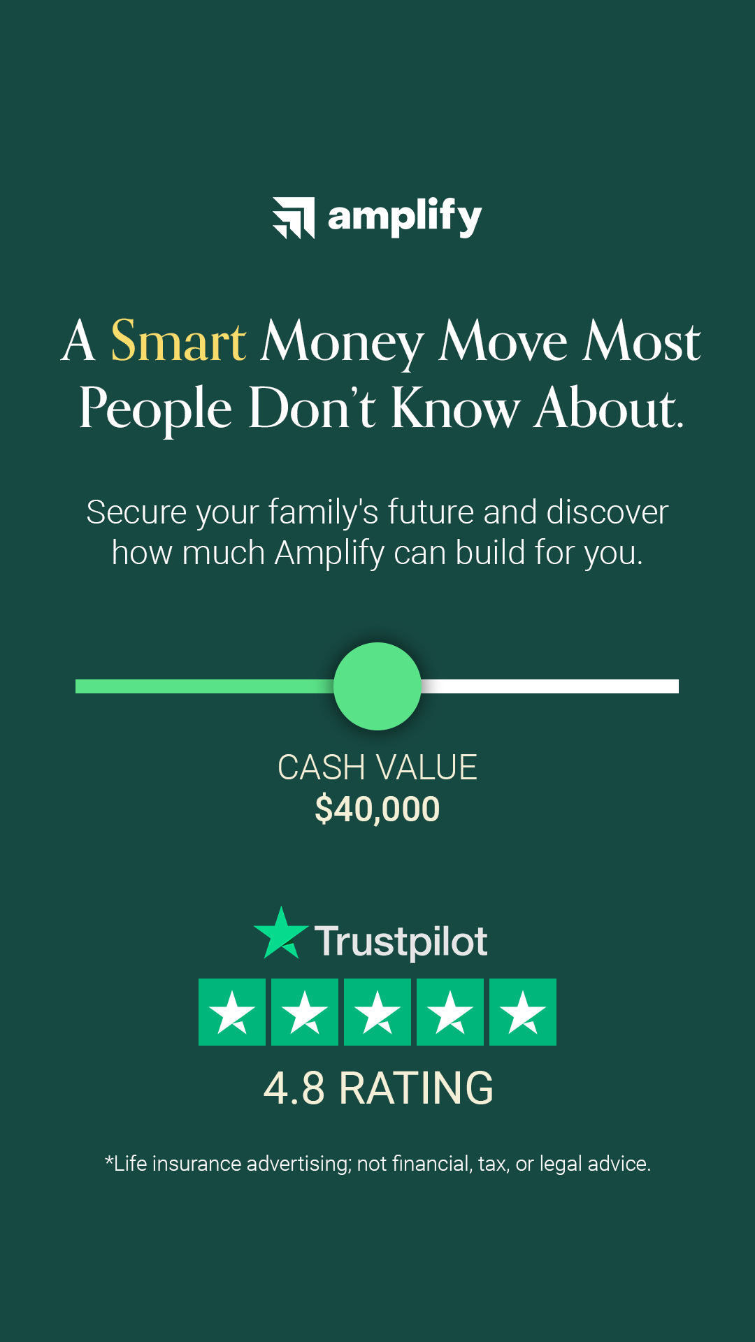 Amplify Life Insurance Facebook ad