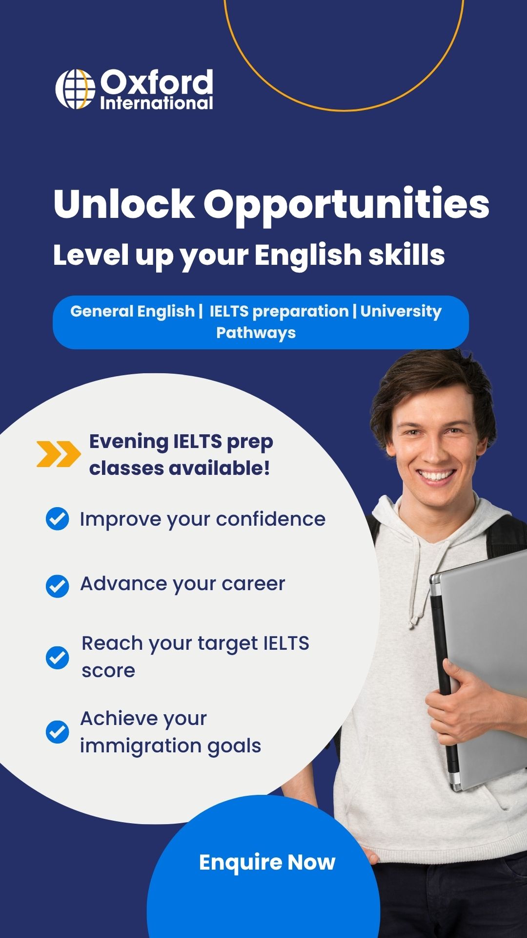 Oxford International English Schools Facebook ad from Jun 18, 2026