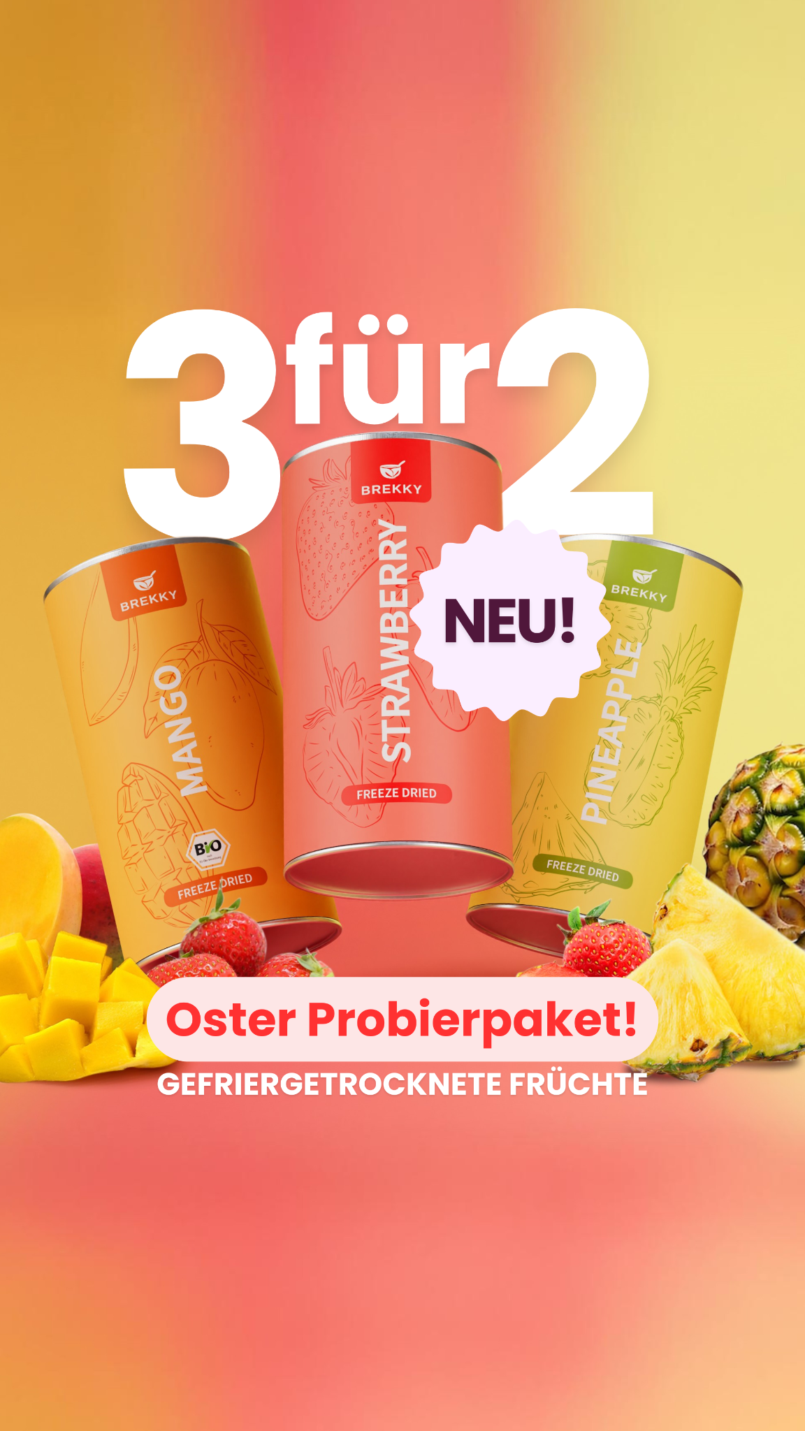 Brekky Bowl Facebook ad: 3 für 2 Angebot