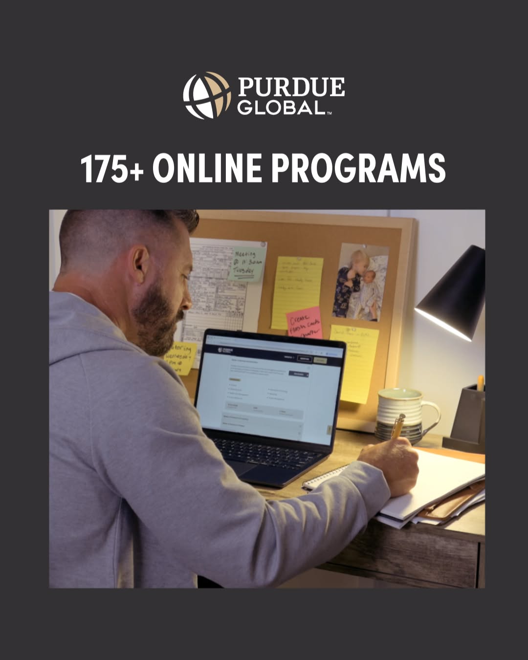 Purdue Global Facebook ad from Jul 27, 2026