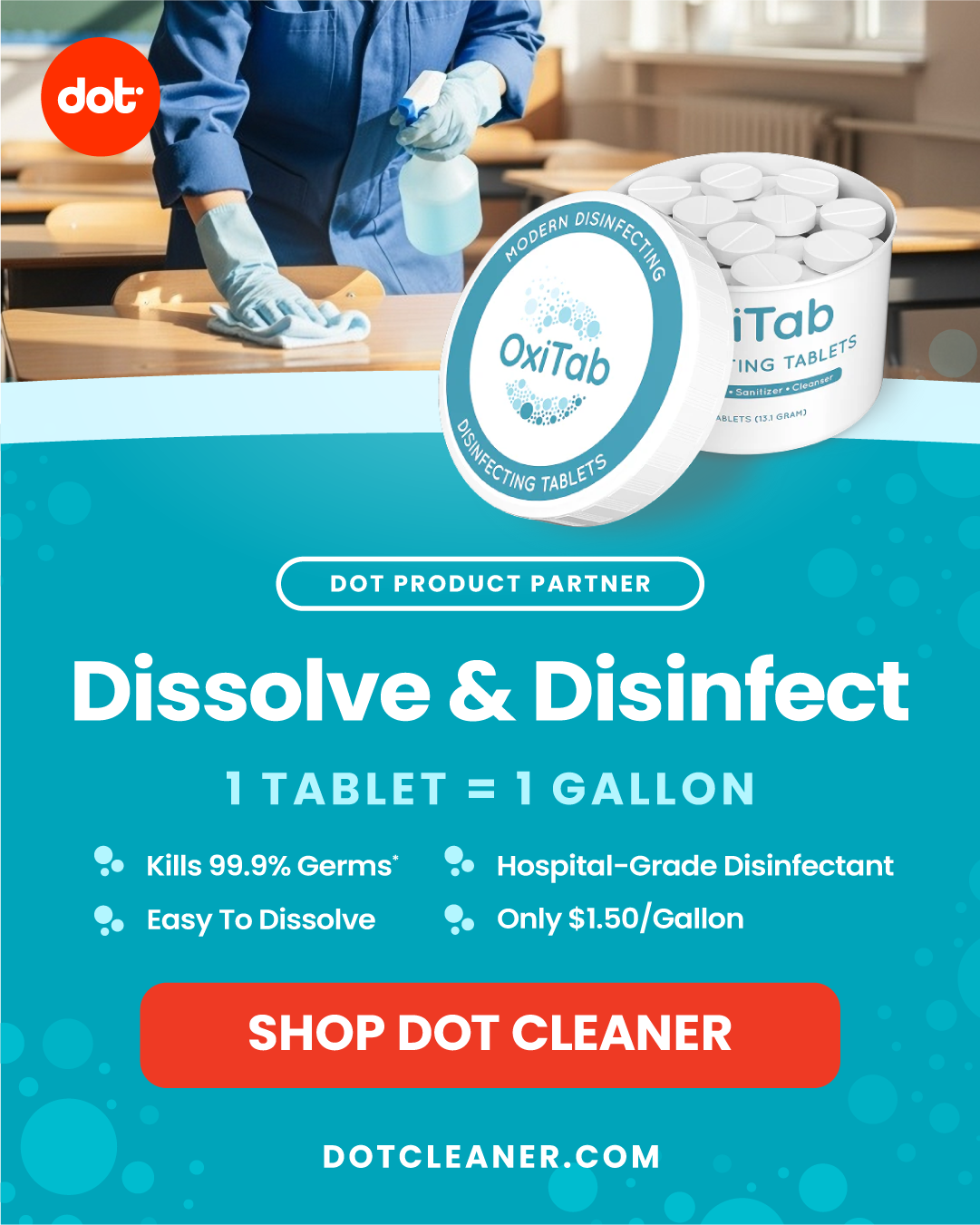 Dot Cleaner Facebook ad from Jul 2, 2026