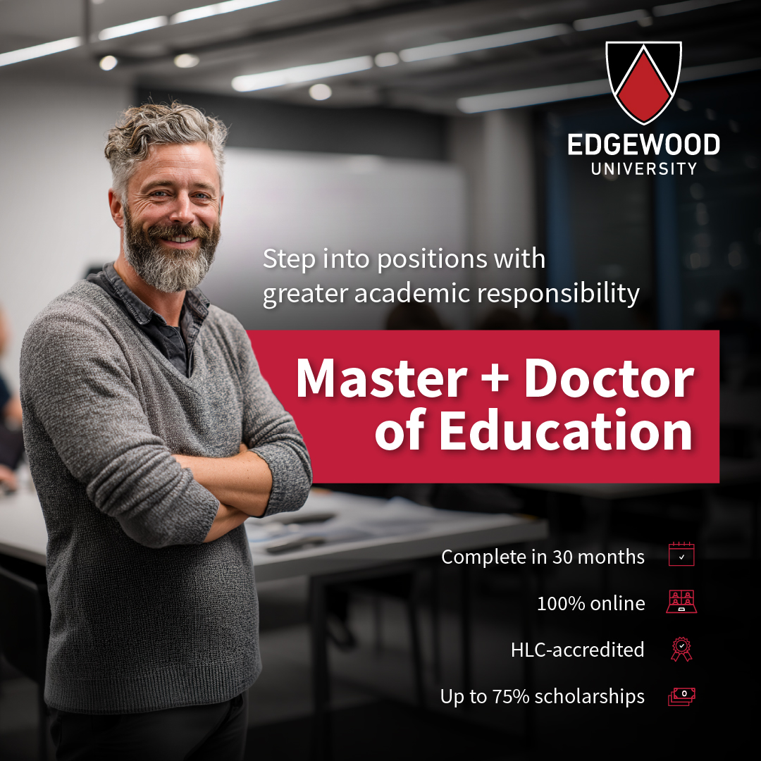 Edgewood University Facebook ad