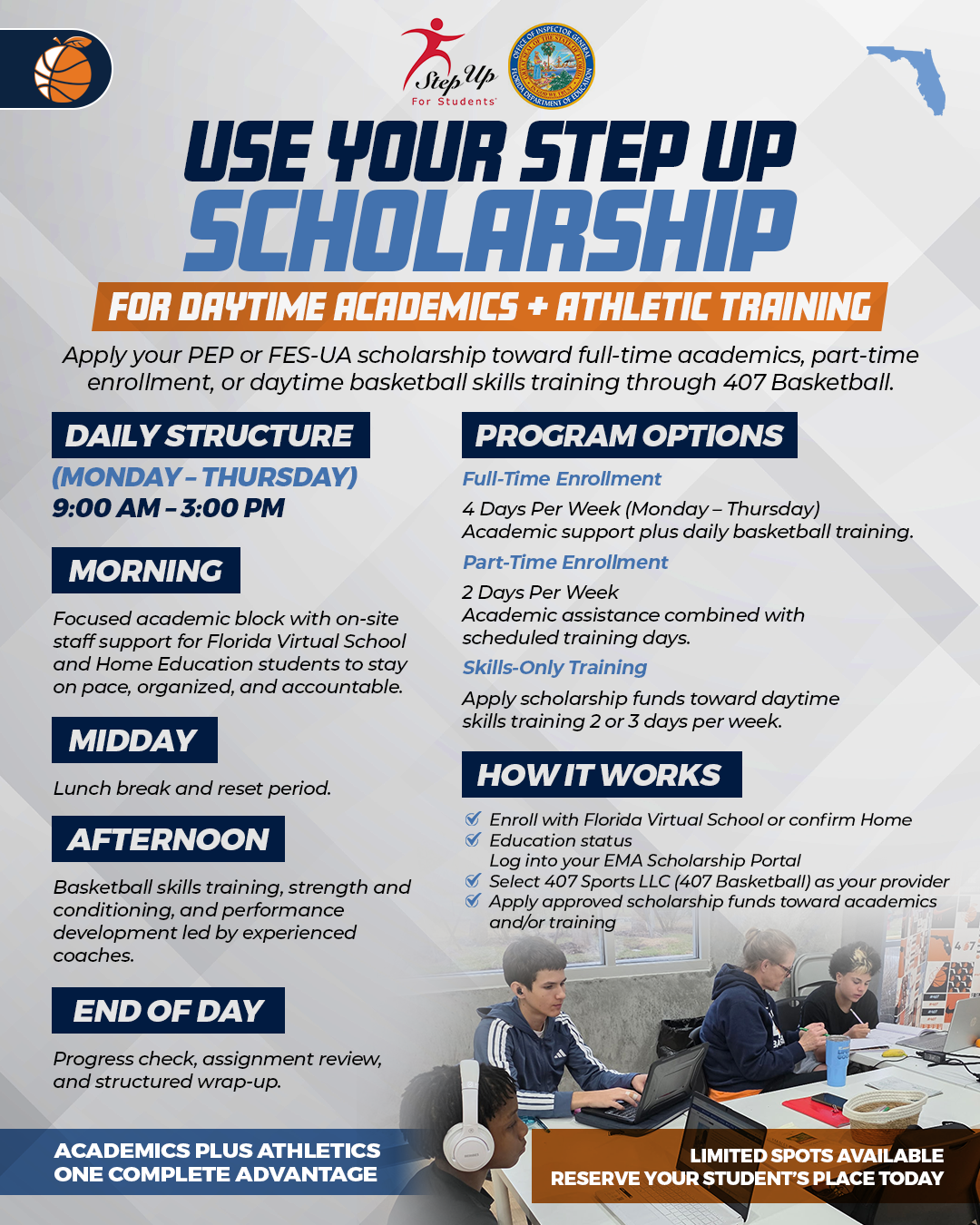 407Basketball Facebook ad: Use Step Up Funds