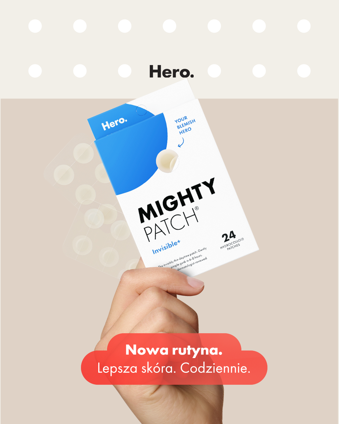 HERO Mighty Patch Polska Facebook ad