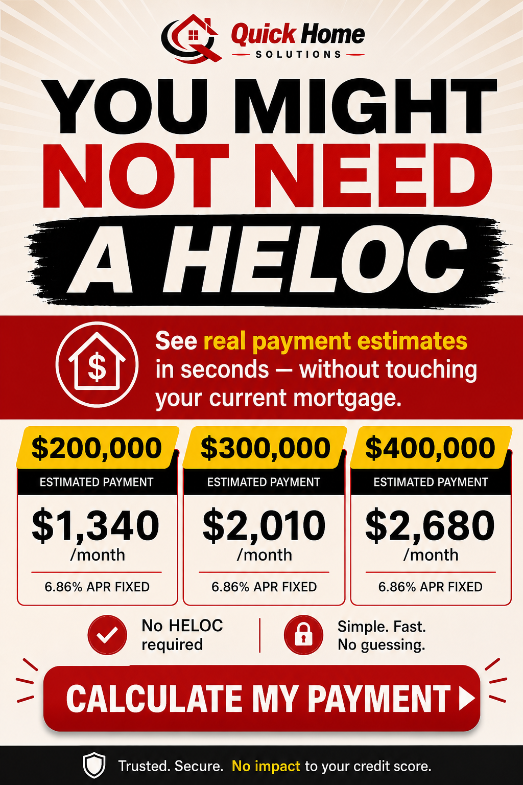 Quick Home Solutions Facebook ad