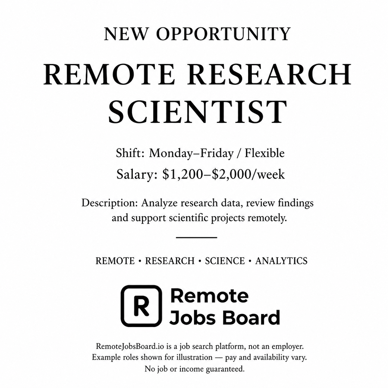Remote Jobs Board - Work From Anywhere Facebook ad