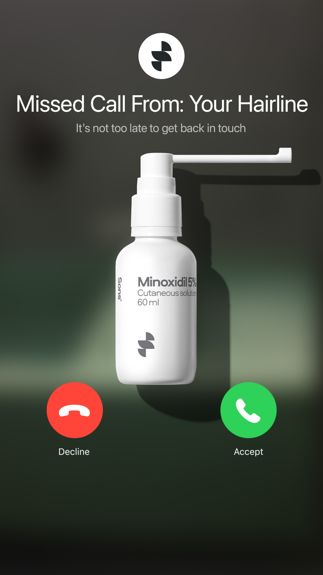 Sons Facebook ad: Your hairline. Your call.