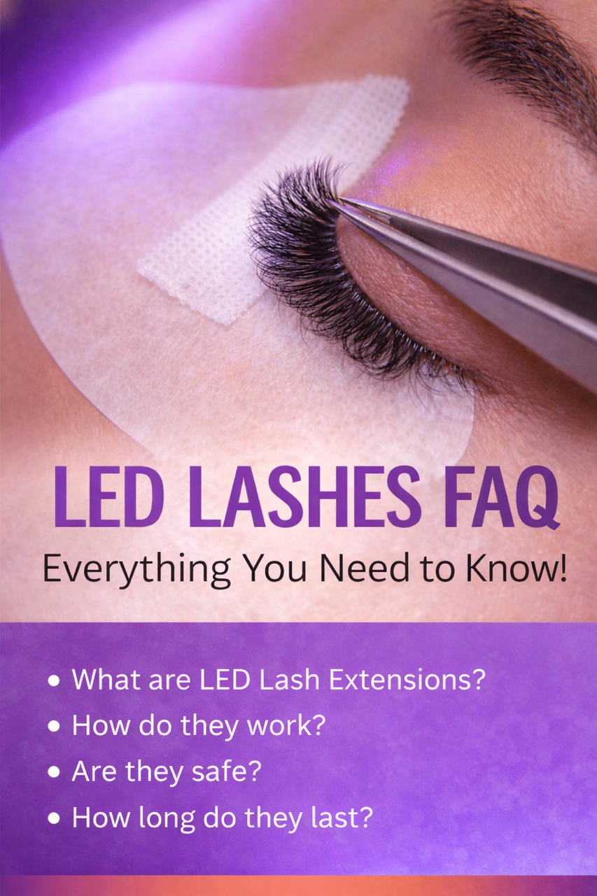 Lashes On Point Salon Facebook ad: What are LED lashes?
