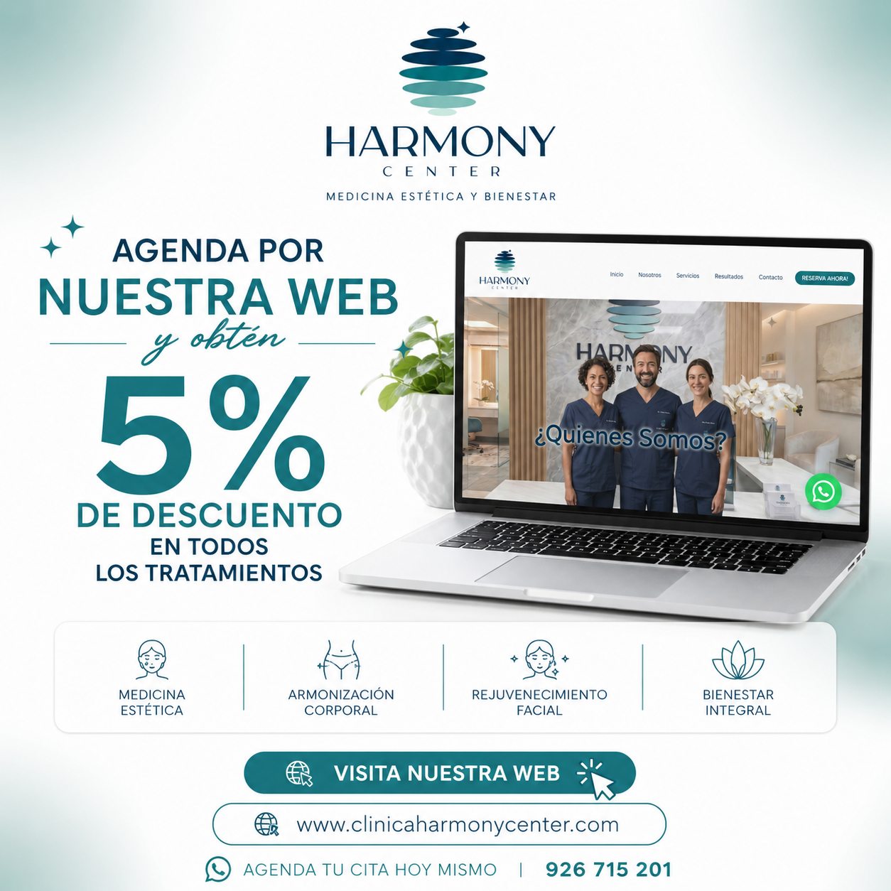 Harmony Center Facebook ad: Home - Clinica de belleza Harmony Center
