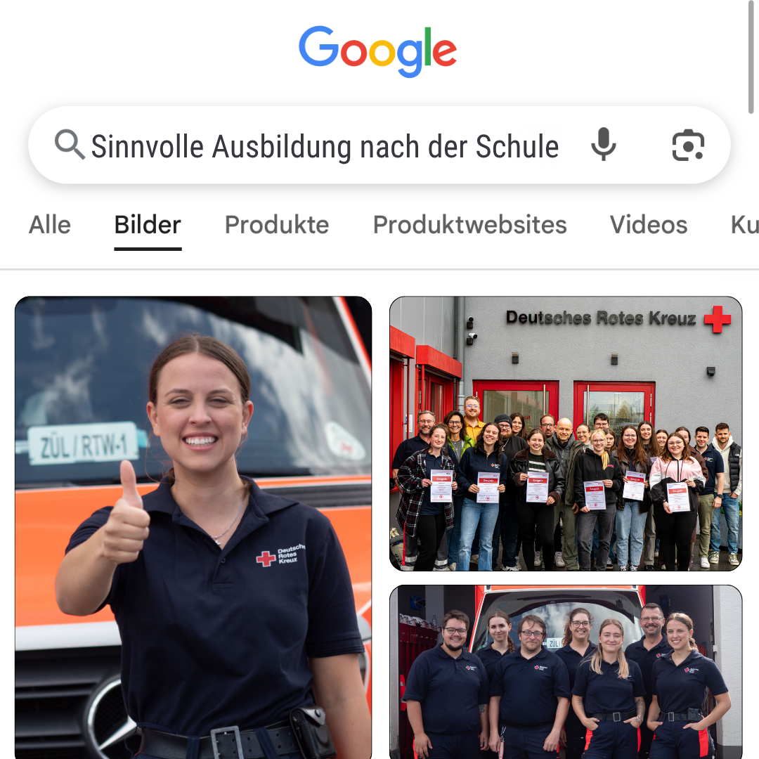 DRK Kreisverband Euskirchen e.V. Facebook ad: Sinnvolle Ausbildung nach der Schule