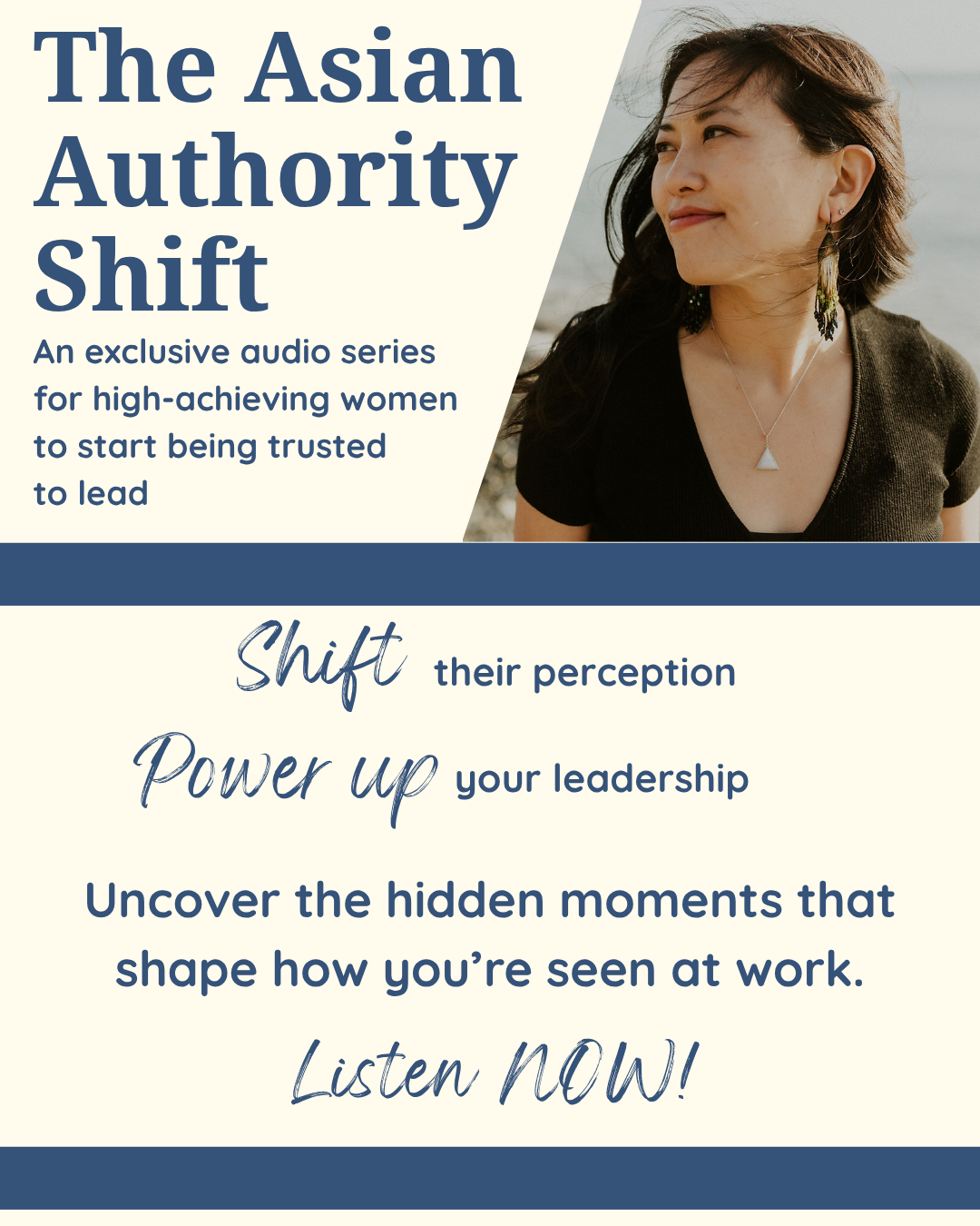 Nicole Tsong - Author & Speaker Facebook ad: Shift your authority to leader