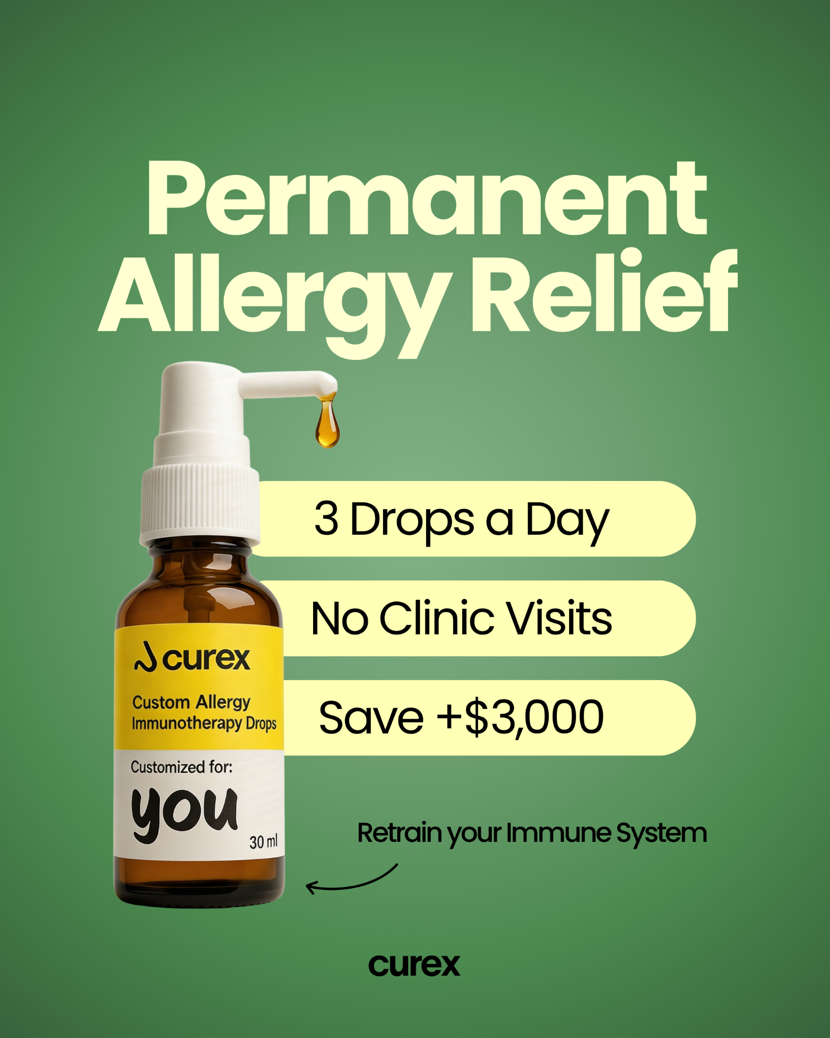 Curex Allergy Facebook ad