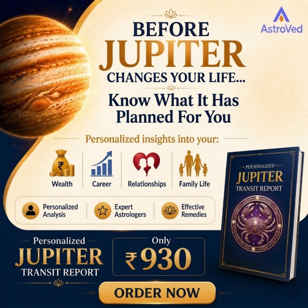 AstroVed Facebook ad: Personalized Jupiter Transit Report
