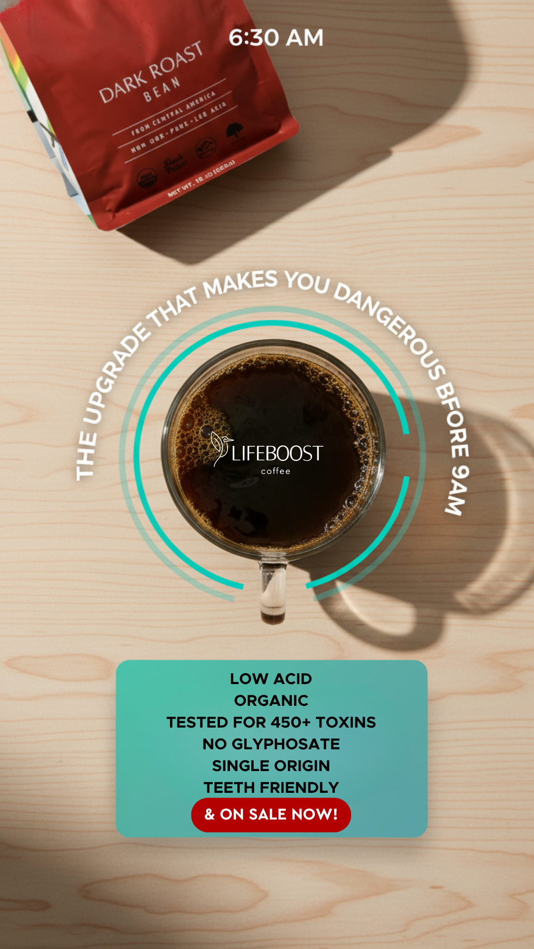 Lifeboost Coffee Facebook ad