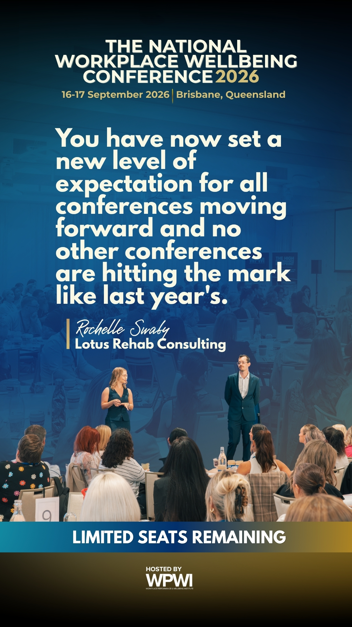 Workplace Performance and Wellbeing Institute Facebook ad from Aug 9, 2026