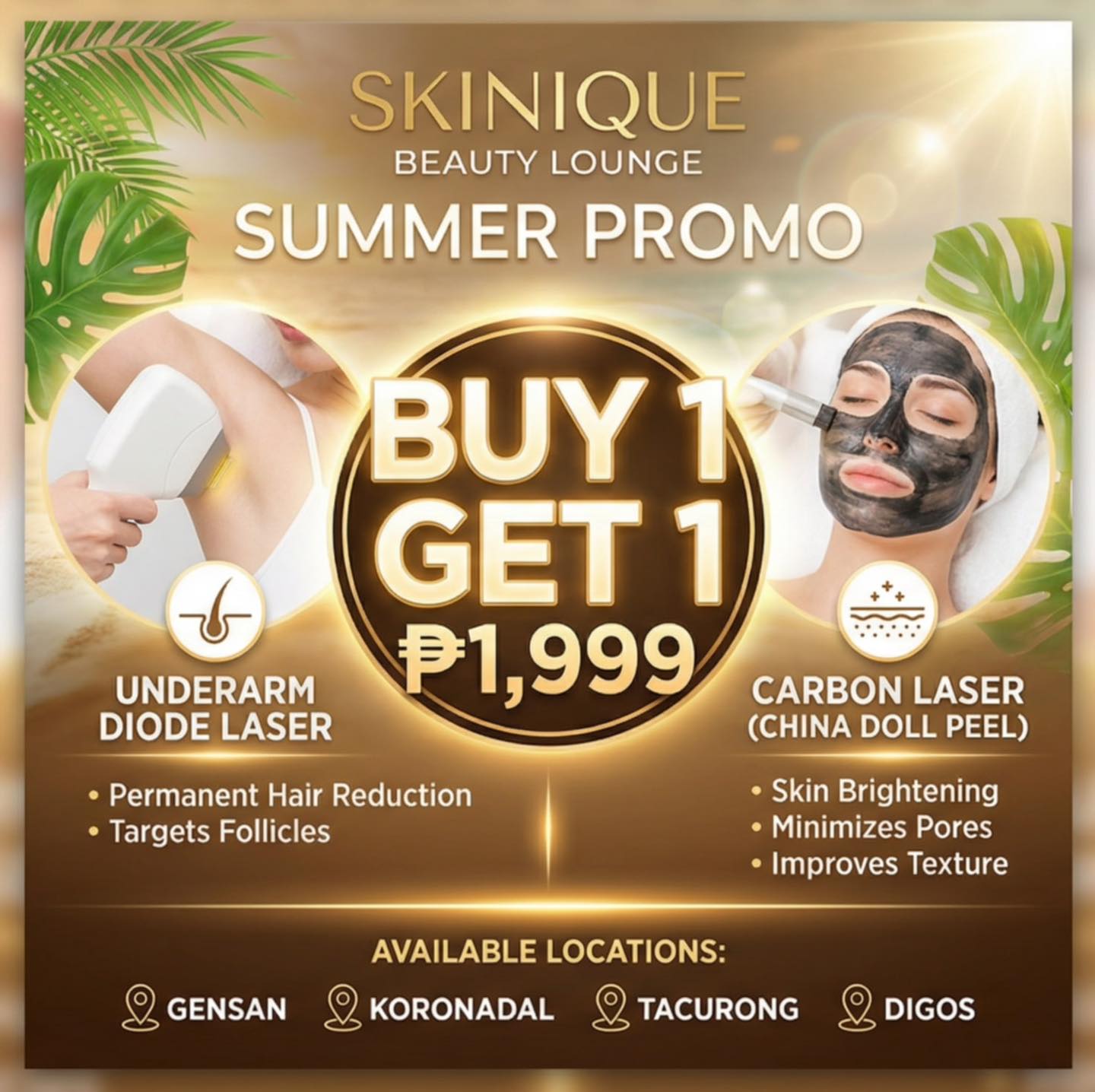 Skinique Beauty Lounge & Aesthetics Digos Facebook ad: 𝑴𝒂𝒓𝒄𝒉 𝒊𝒏𝒕𝒐 𝒃𝒆𝒂𝒖𝒕𝒚 𝒘𝒊𝒕𝒉…