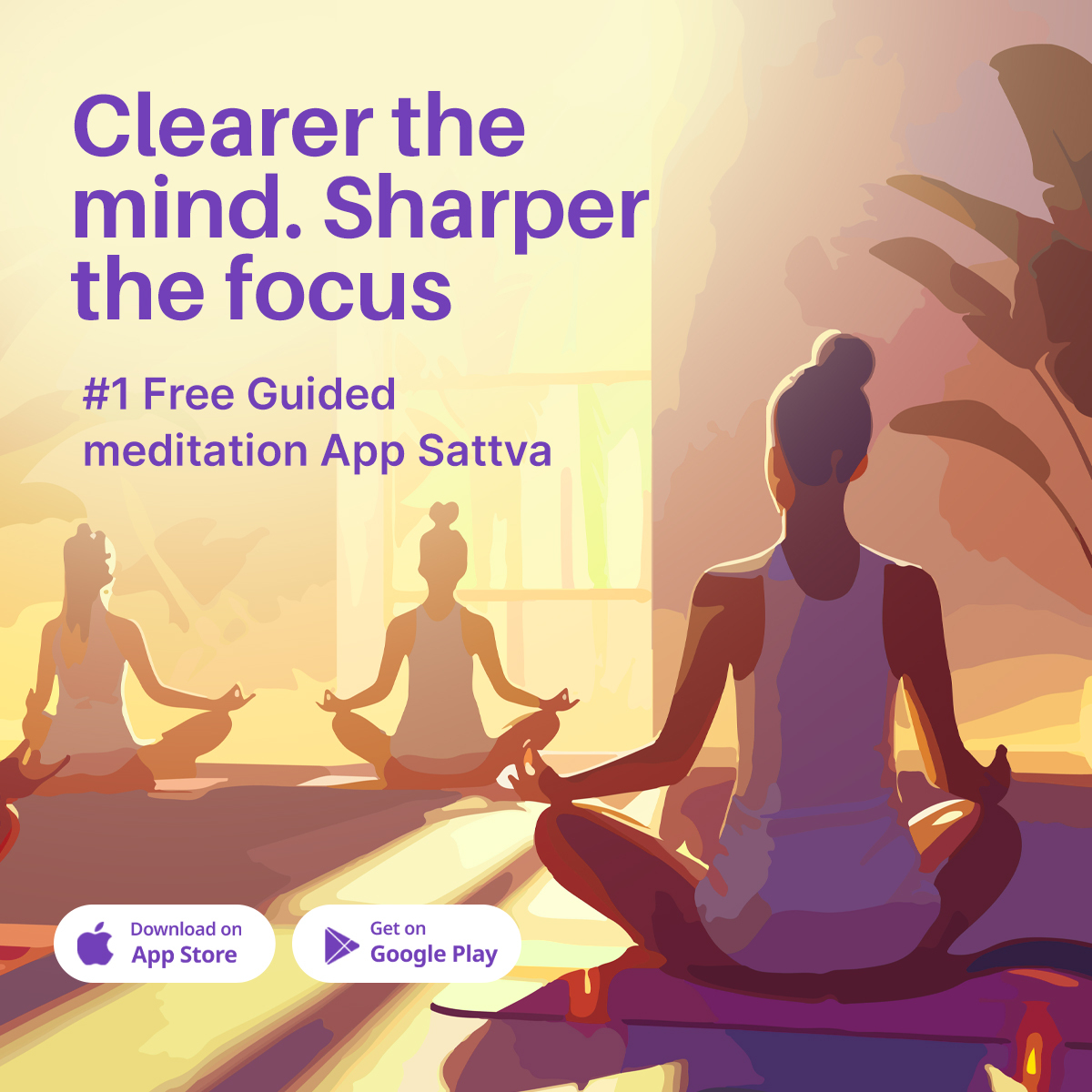 Sattva Meditation App  Facebook ad
