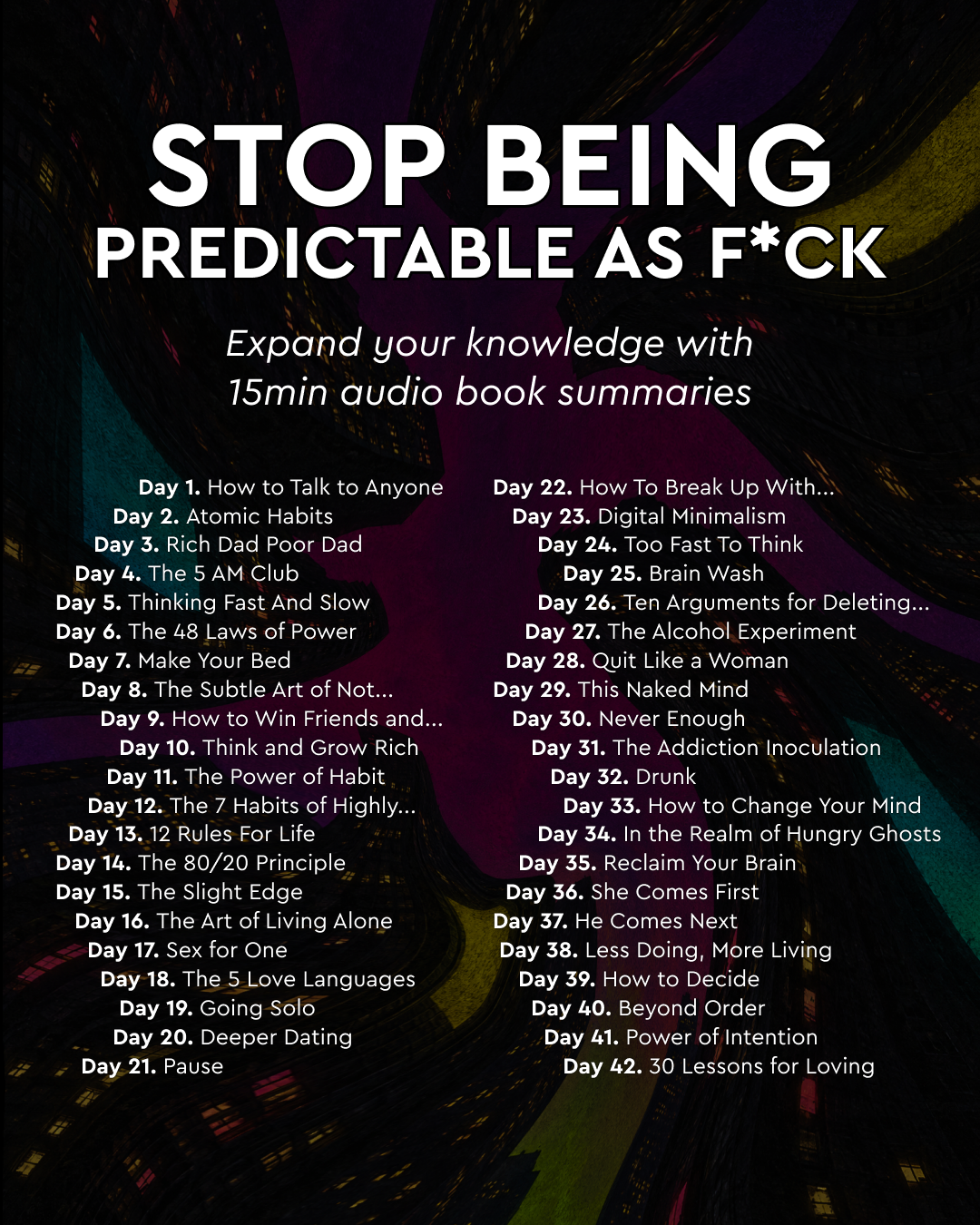 Blinkist Facebook ad: Stop Being Boring As F*ck With Blinkist, The App Apple…