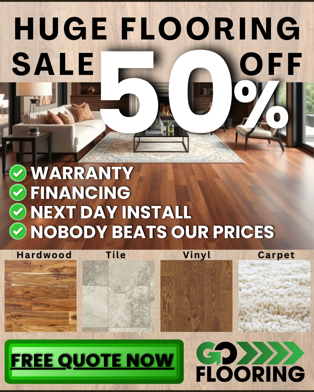GO FLOORING Facebook ad