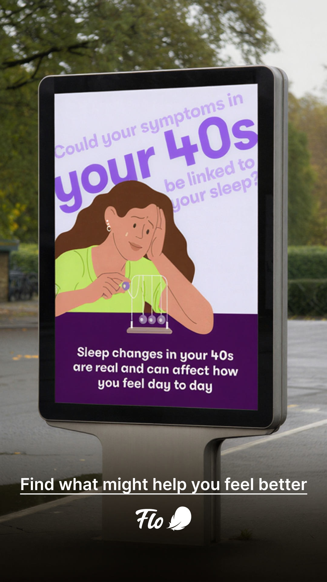 Flo Health App Facebook ad: Try Flo and never look back