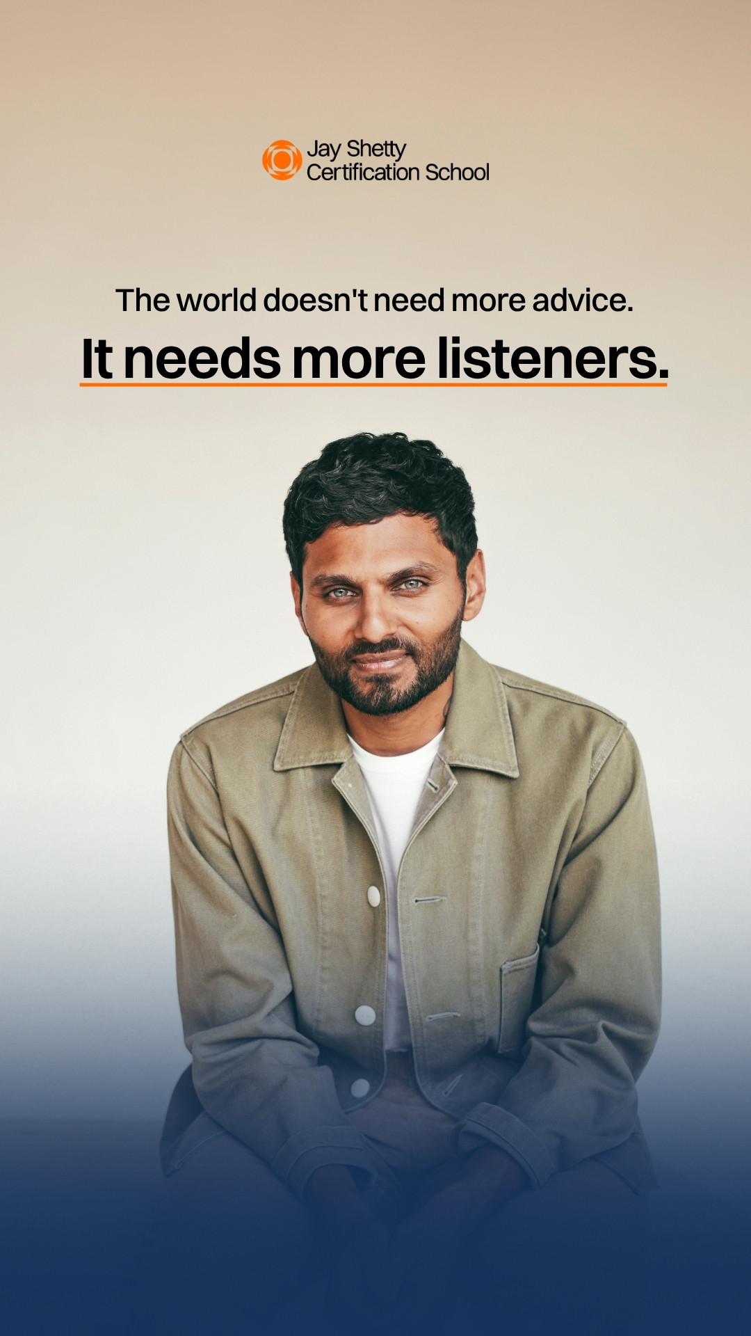 Jay Shetty Certification School Facebook ad