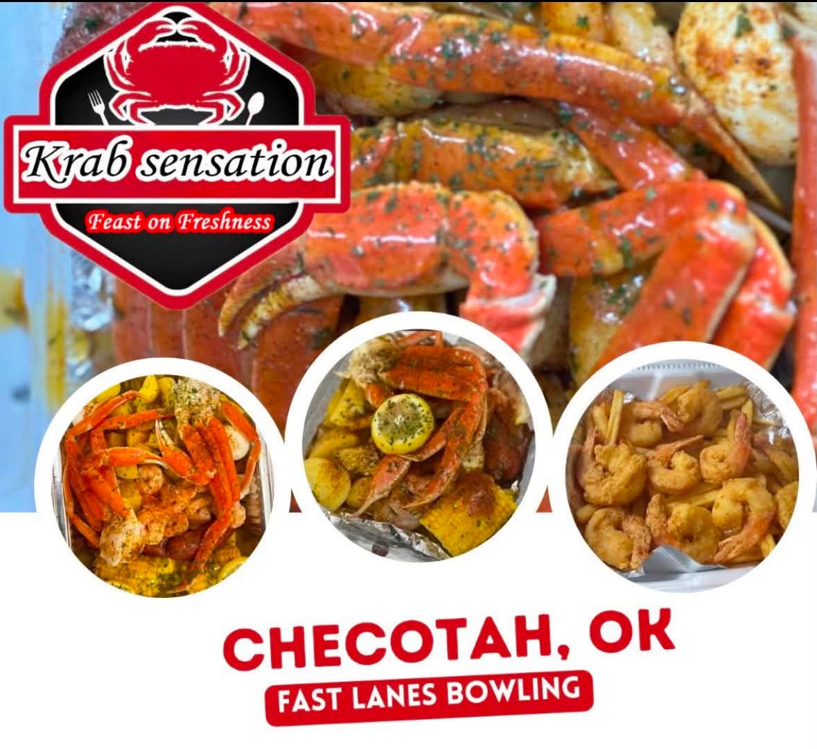 The Krab Sensation & Seafood on the Go. Facebook ad