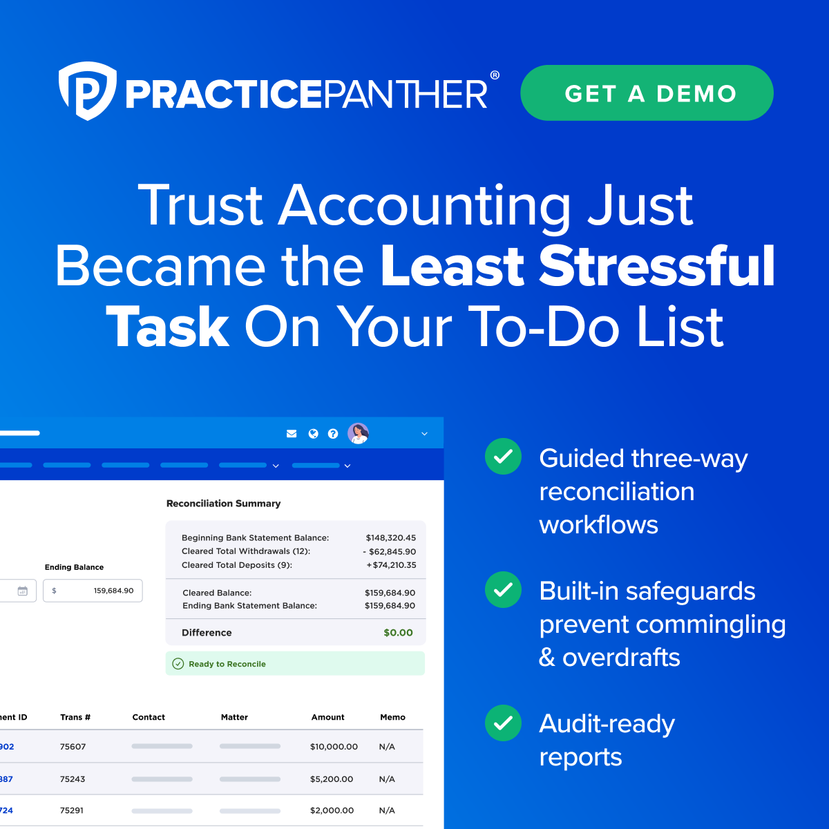 PracticePanther Law Practice Management Software Facebook ad