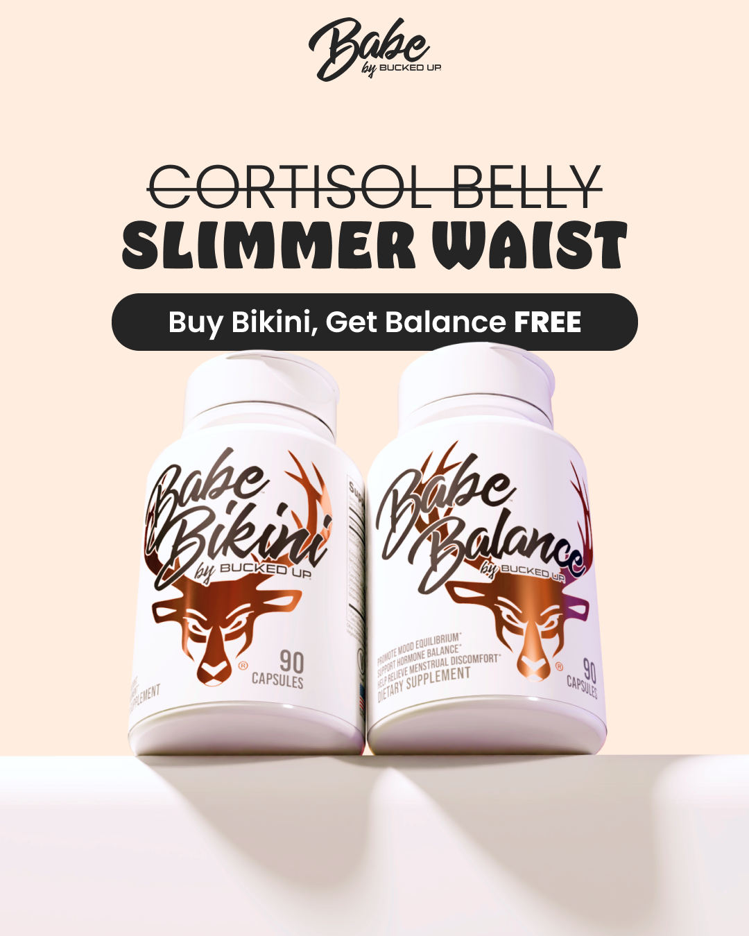Babe by Bucked Up Facebook ad: Buy Babe Bikini, Get Balance FREE!