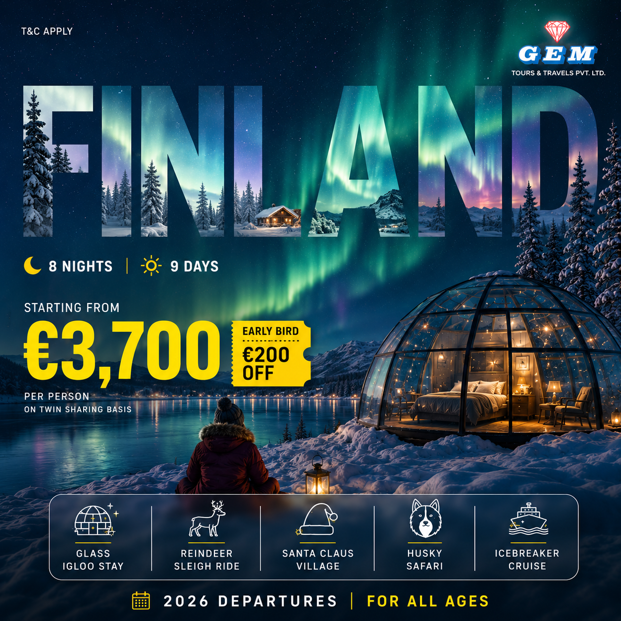 Gem Tours and Travels Facebook ad: Ready for a magical escape from the ordinary?