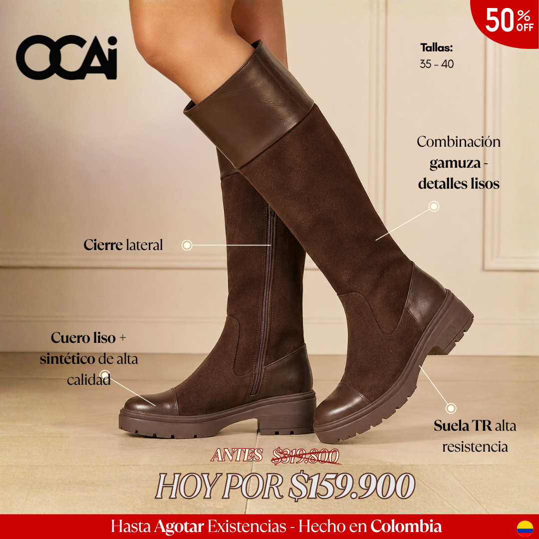 Calzado Ocai Facebook ad: Bota Toscana en cuero por $159.900