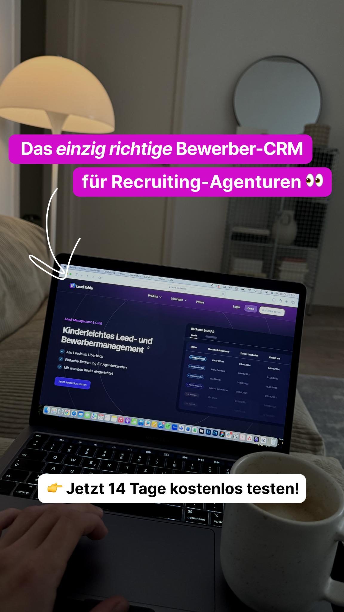 LeadTable - Agentursoftware Facebook ad