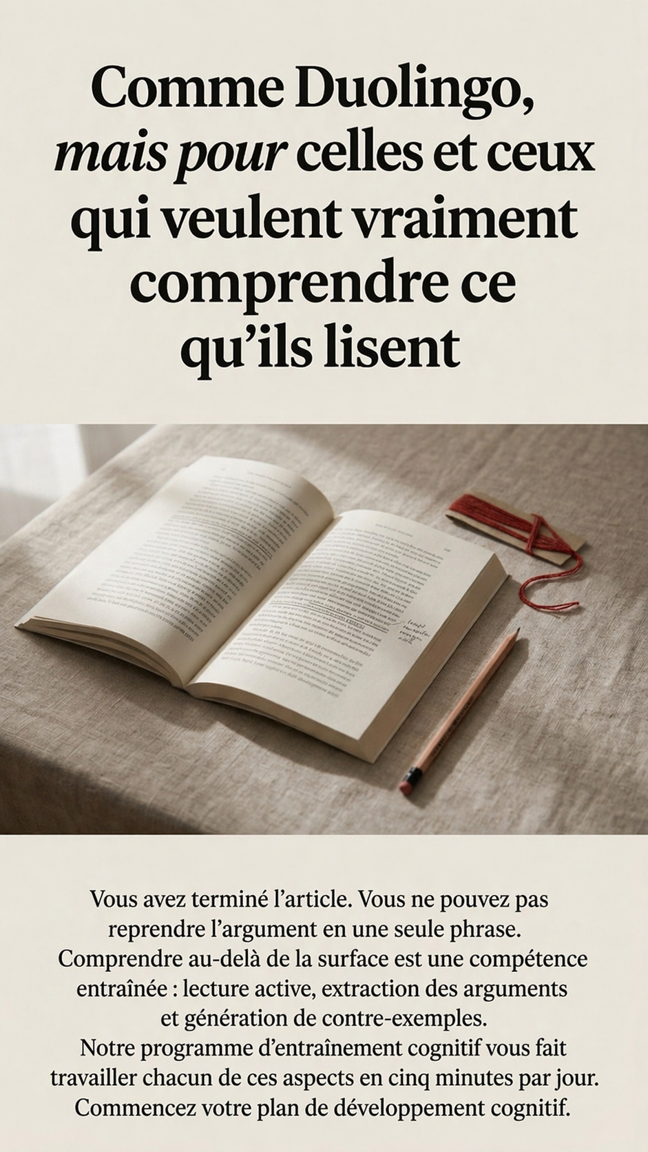Impulse: Brain Training & Self-Discovery Facebook ad