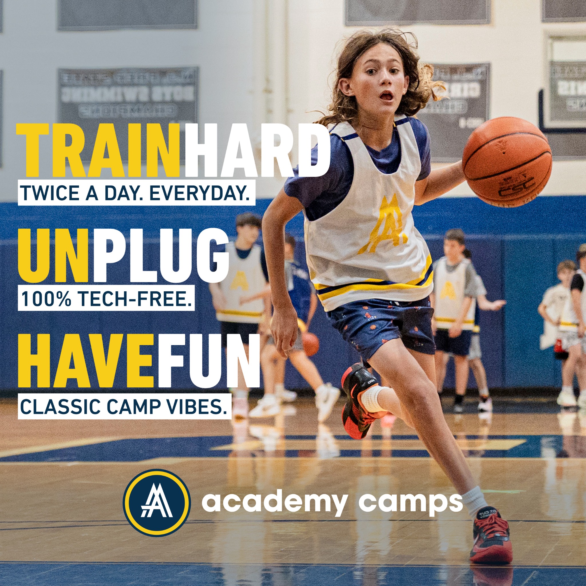 Academy Camps Facebook ad: Overnight Basketball Camp