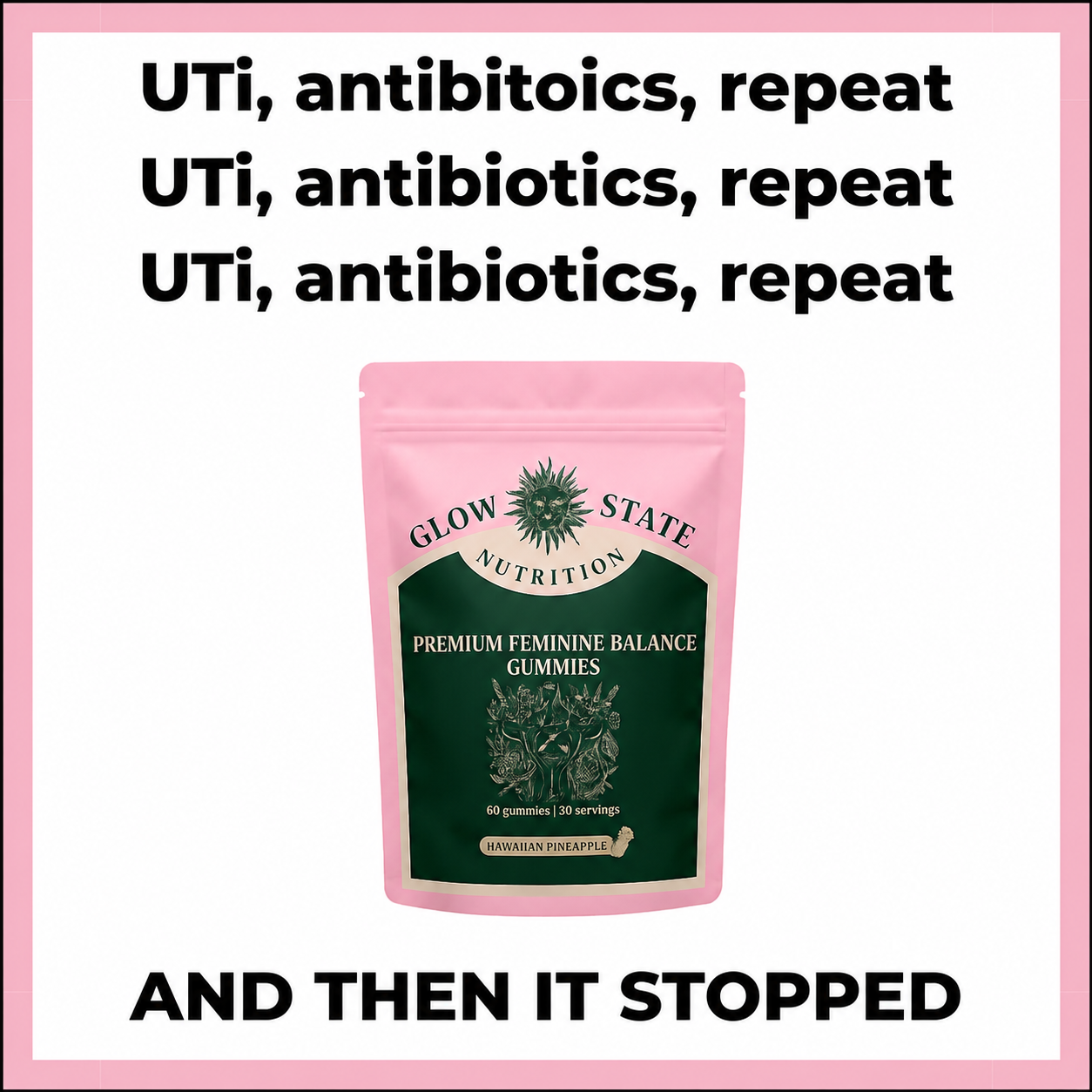 Emma's Wellness Diary Facebook ad: The UTI after the antibiotics