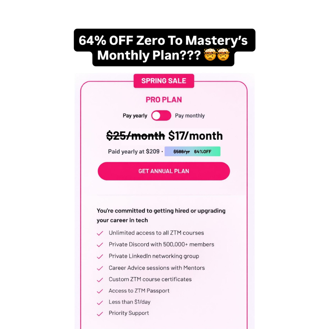 Zero To Mastery Facebook ad
