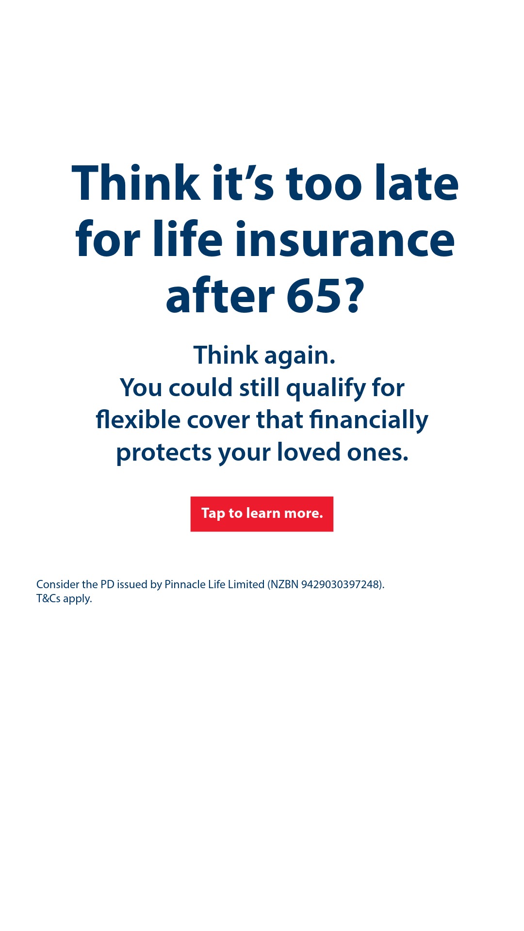 New Zealand Seniors Facebook ad