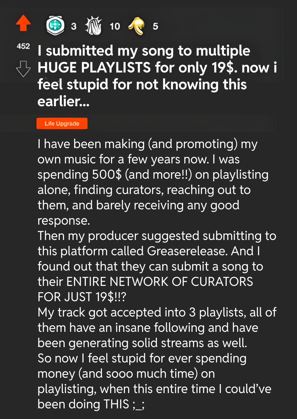 GreaseRelease Facebook ad