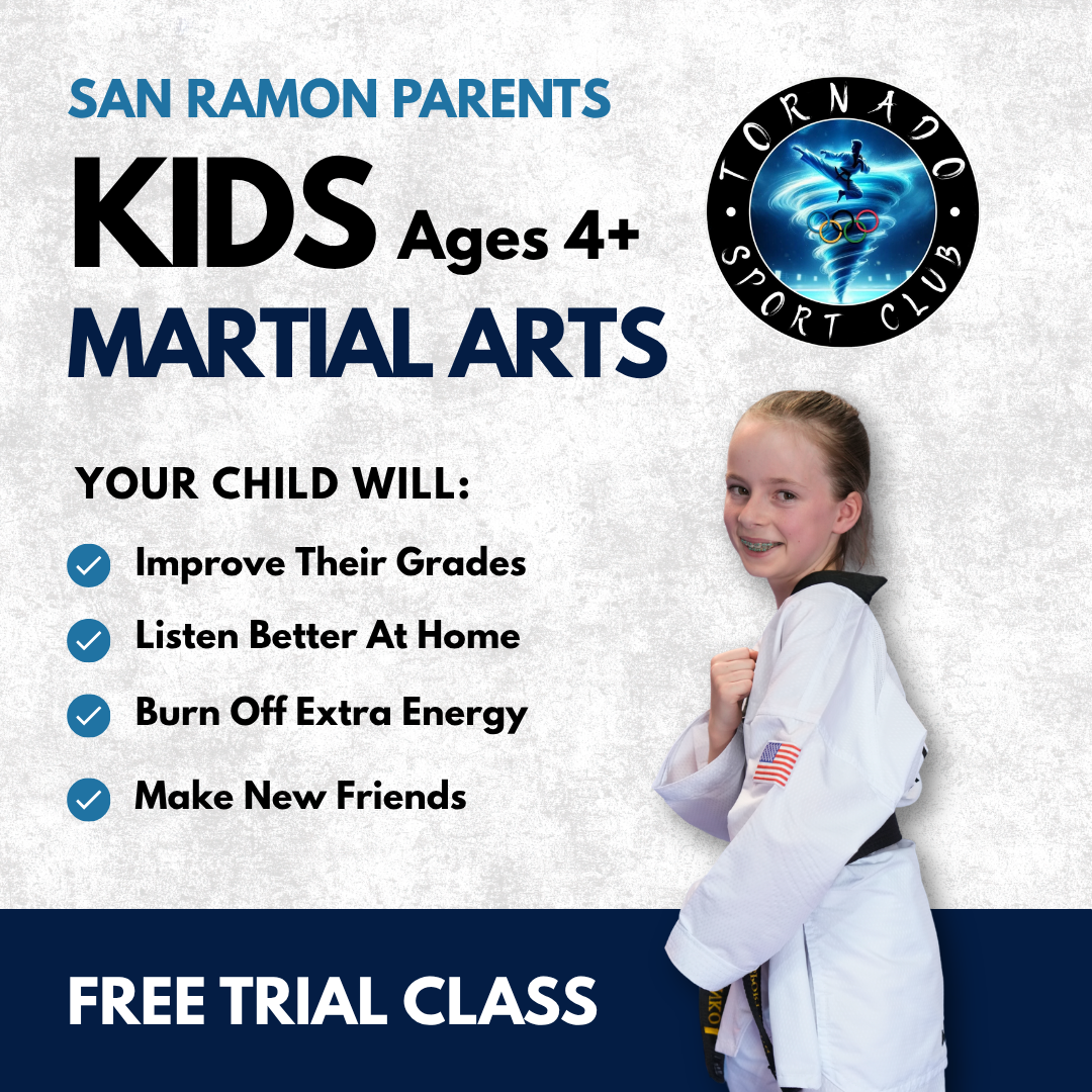 Tornado Sport Club Facebook ad: Kids Taekwondo (Ages 4+) | Free Trial Pass