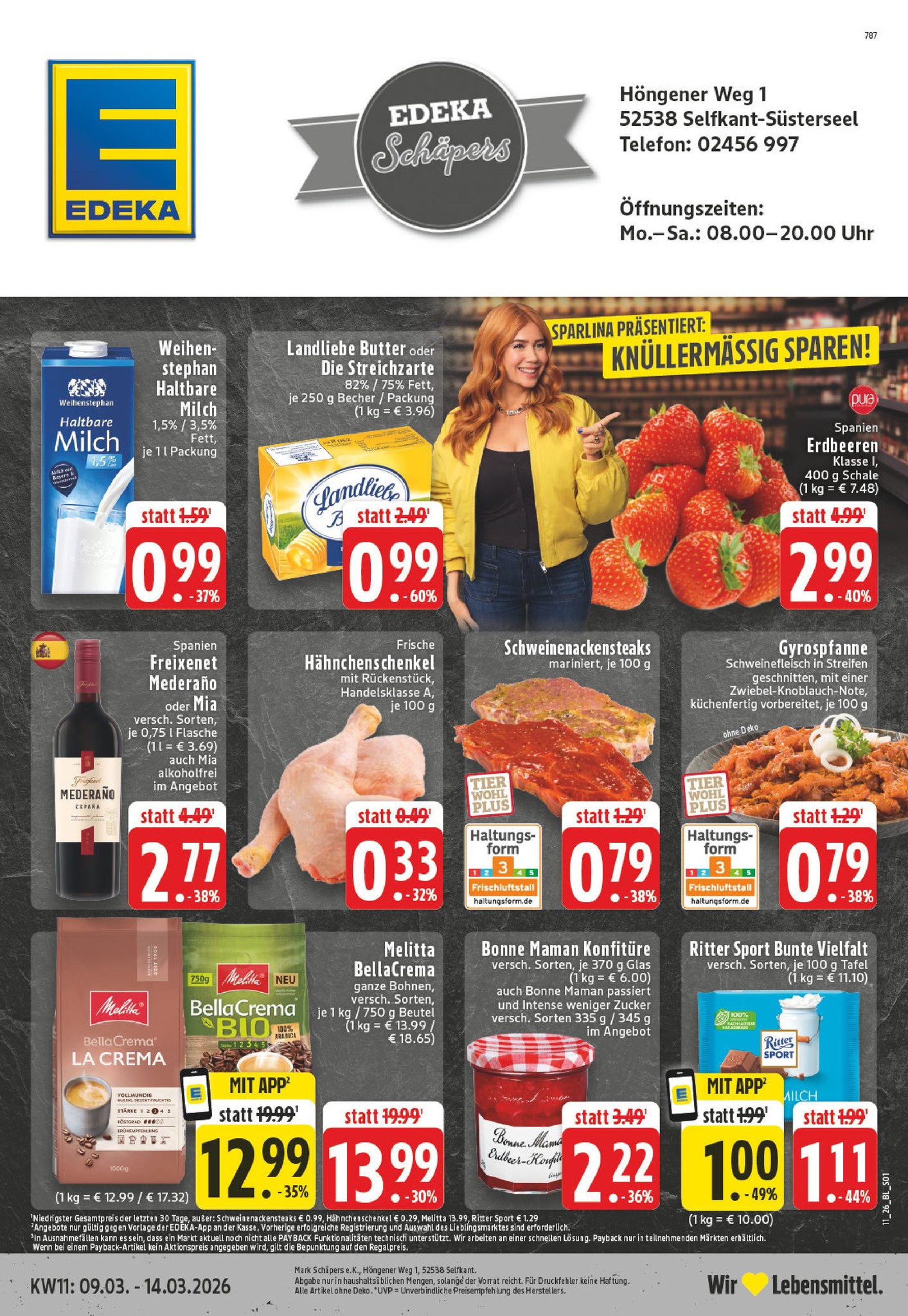 Edeka Schäpers Facebook ad: Unsere neuen Knüller von 09.03.-14.03.